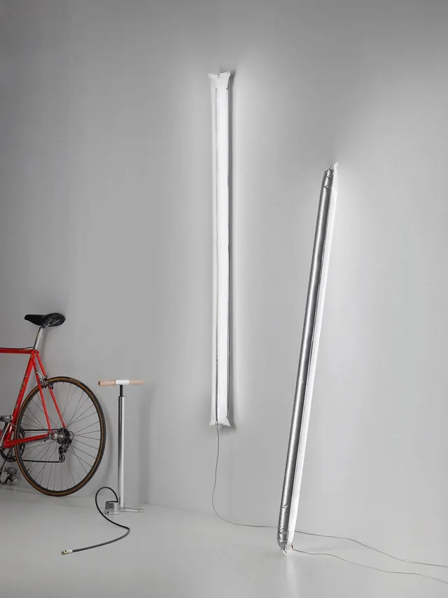 Studio lighting fixtures with bicycle, minimal, photographic, light