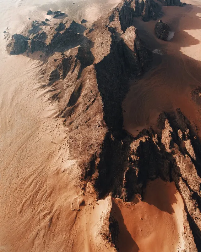 Aerial Desert Landscape