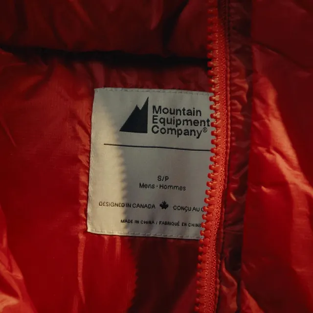 Mountain Equipment Company jacket label, photographic, warm