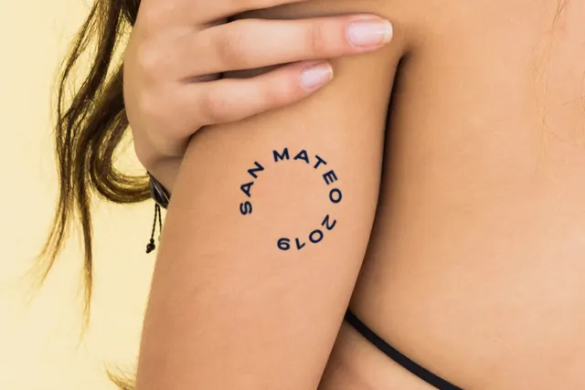 San Mateo 2019 circular tattoo, minimal, photographic, warm