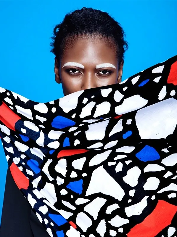 Portrait with Patterned Wrap