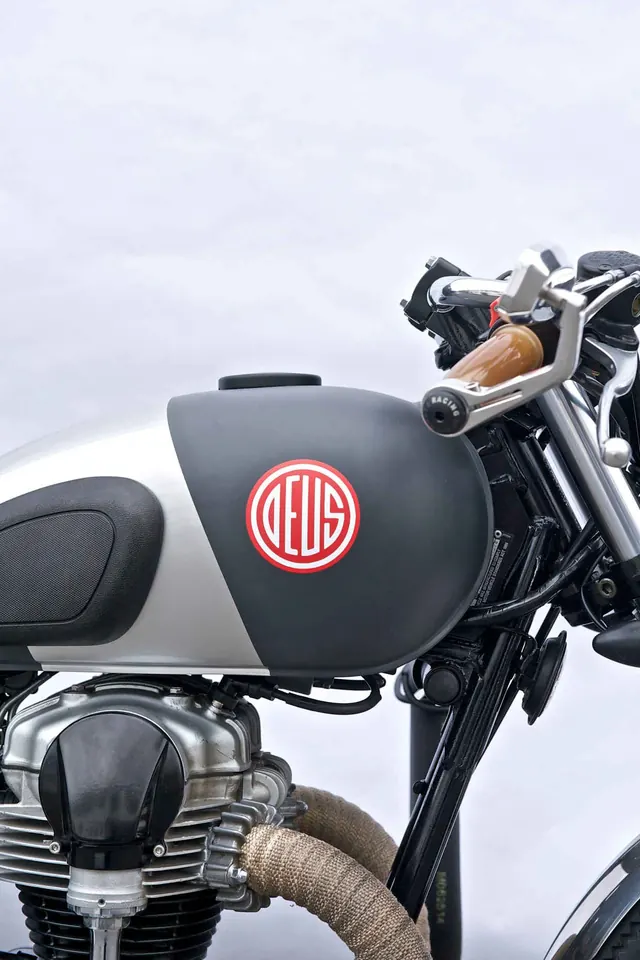 Motorcycle Detail with Circular Emblem
