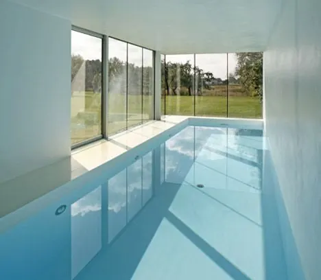 Indoor Pool with Floor-to-Ceiling Windows