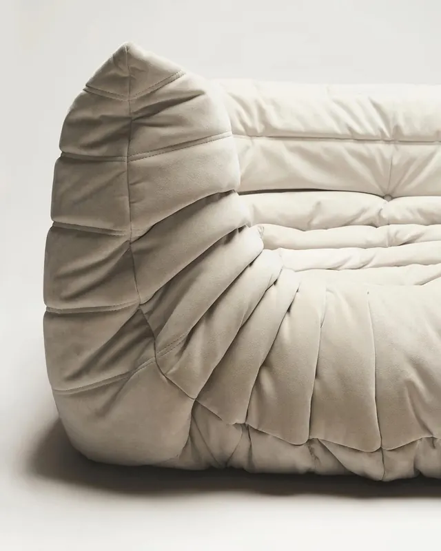 Cream Puffy Sofa