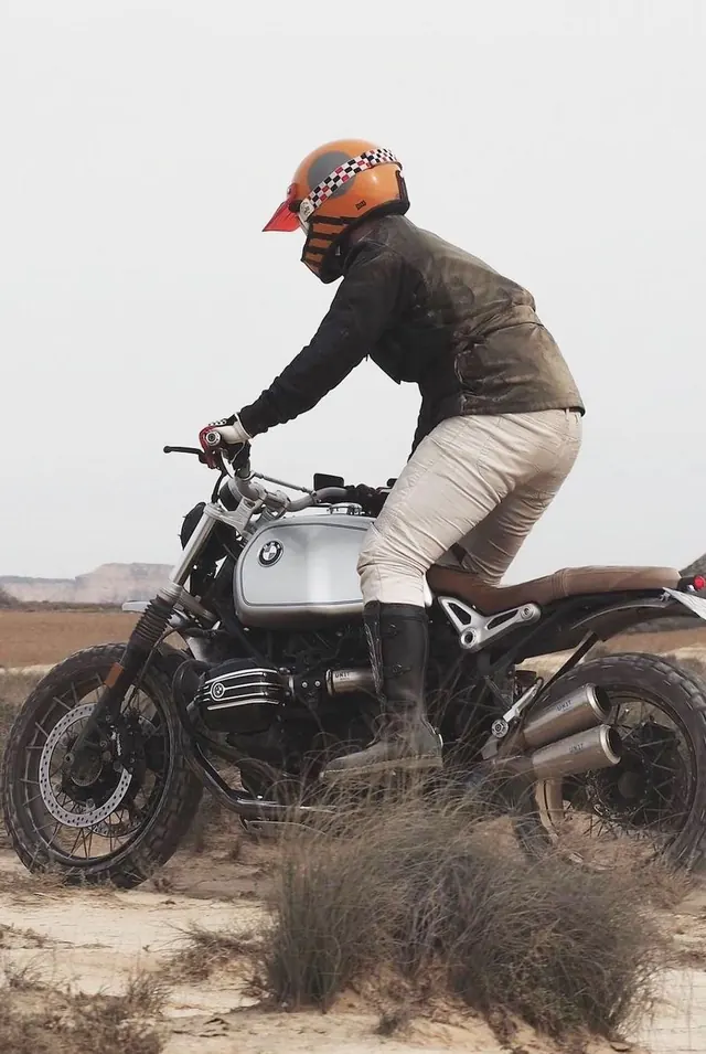 Motorcyclist in Sand