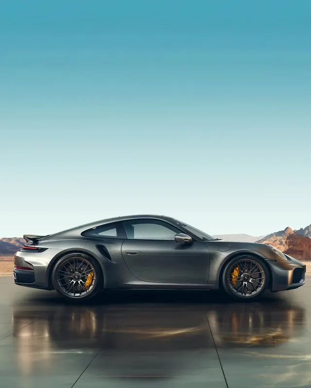 Silver Sports Car Studio Shot
