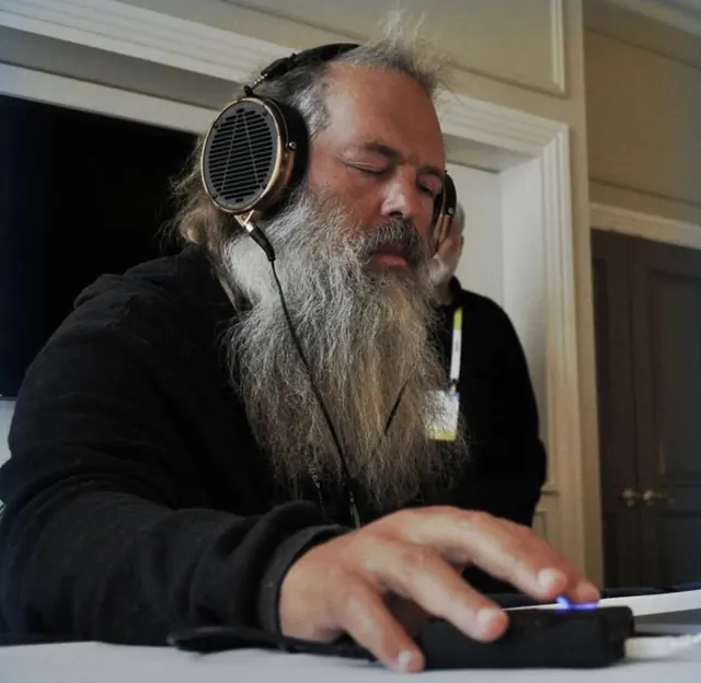 Bearded Man with Headphones