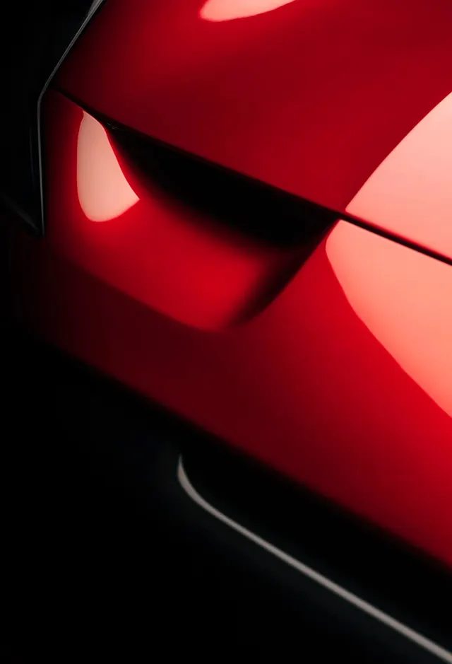 Red Automotive Body Detail