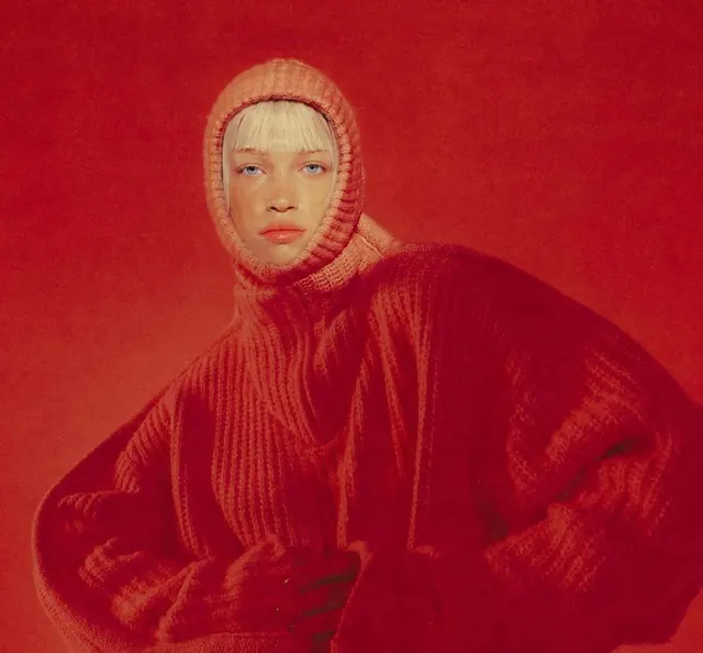 Monochromatic Red Portrait