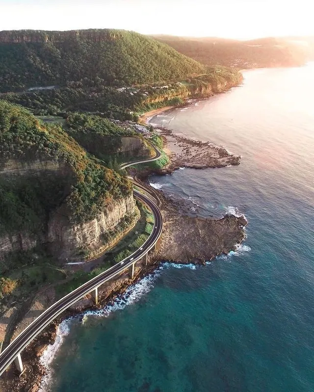 Coastal Road Aerial View