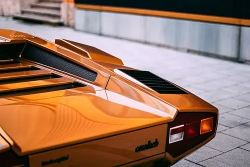 Golden Sports Car Exterior