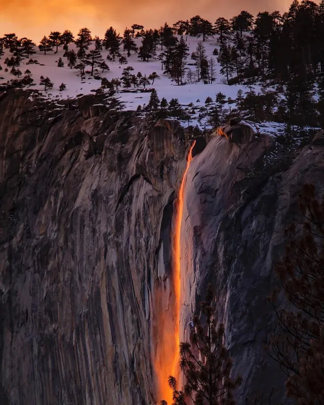 Waterfall at Sunset