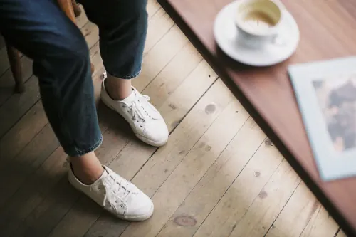 Lifestyle Photography of Person in Sneakers
