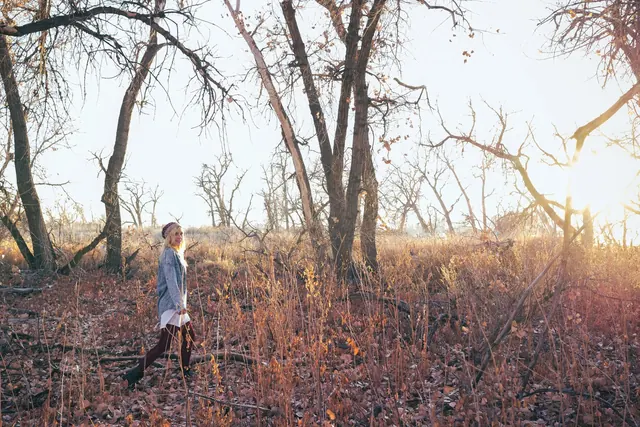 Person in Winter Landscape