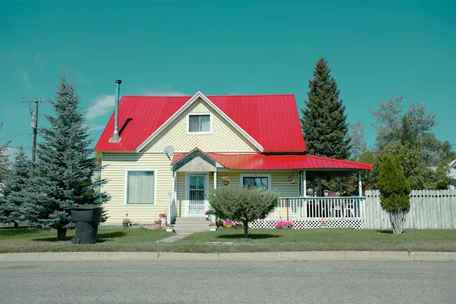 Red and Yellow House Exterior