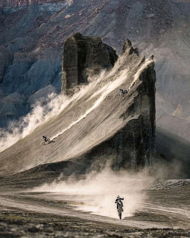 Mountain Biker in Dust