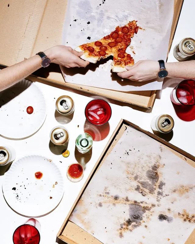 Pizza Dining Table Scene