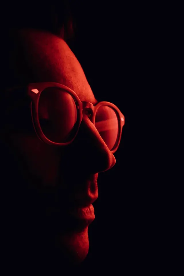 Red-Lit Portrait