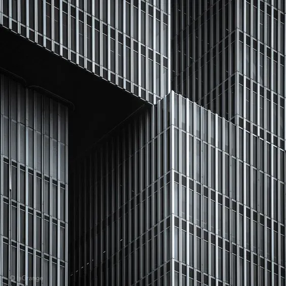 Monochrome Architectural Facade, minimal, monochrome, monochrome