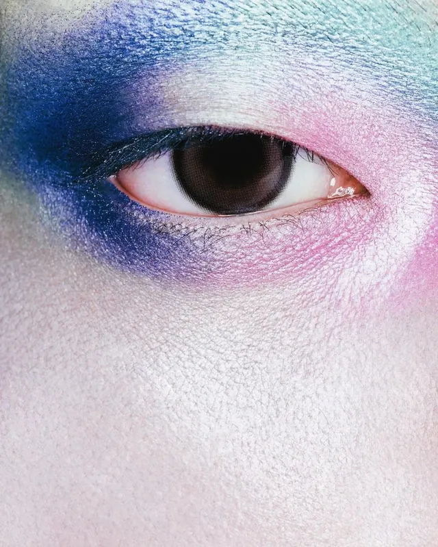 Iridescent Eye Makeup Close-up