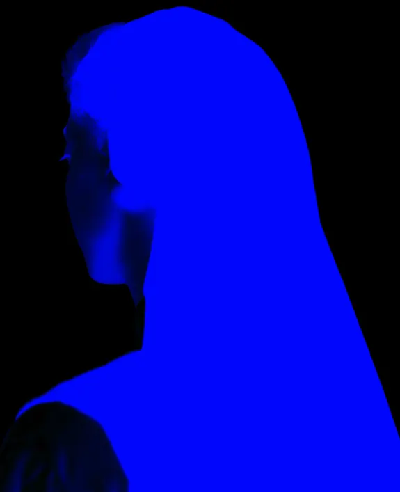 Blue Silhouette Portrait