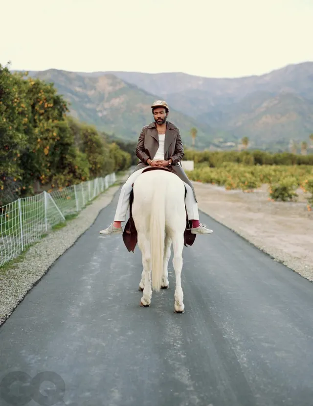 Man on White Horse Road