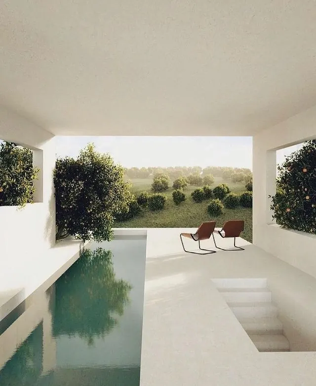 Minimalist Poolside Architecture