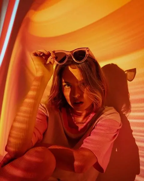 Retro-Style Portrait with Sunglasses