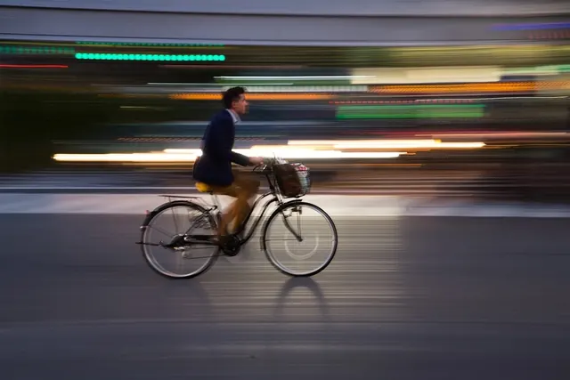 Motion Blur Motorcycle Rider