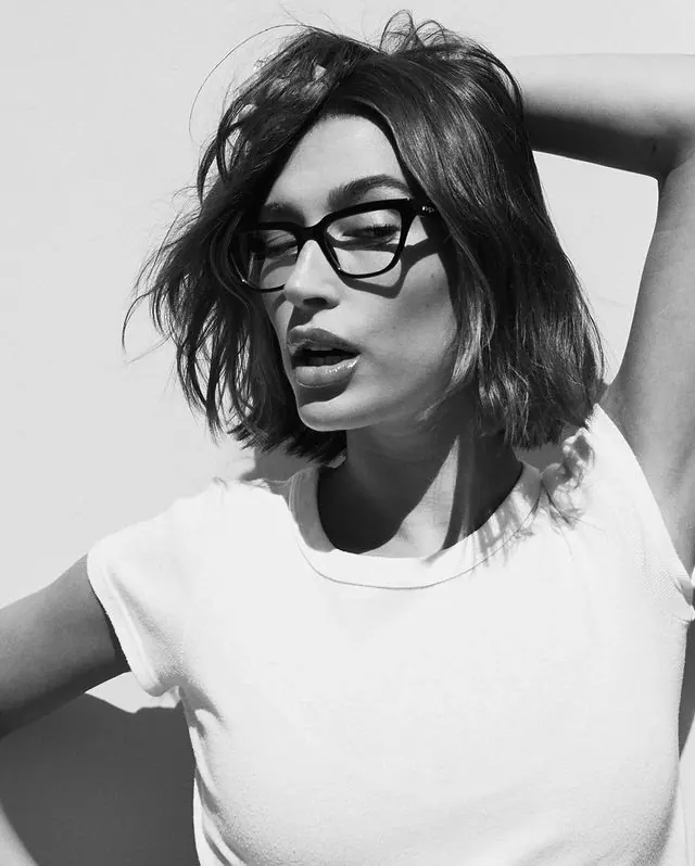 Monochrome Portrait of Woman with Glasses