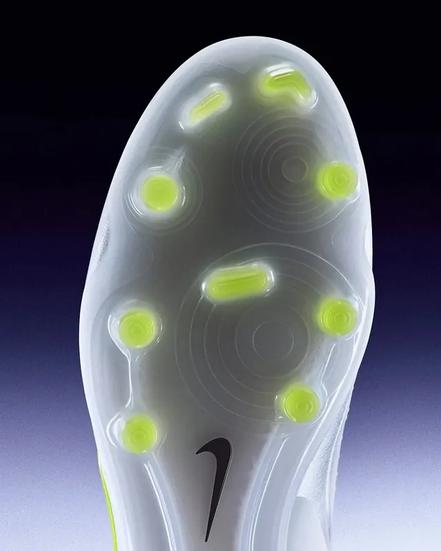 Translucent Nike cleat sole, minimal, photographic, light