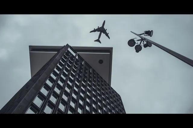 Architectural Perspective with Aircraft