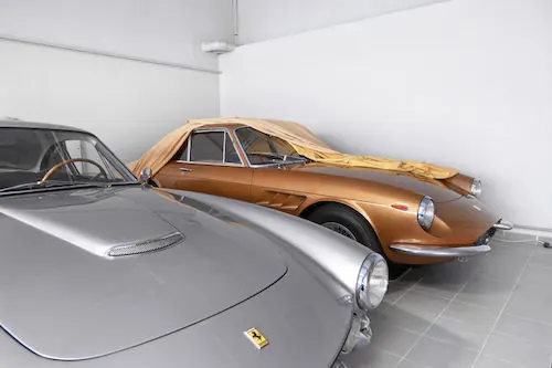 Vintage Car Interior and Exterior Detail