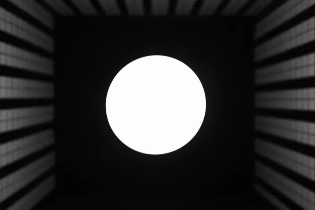 Monochrome Circular Light Tunnel, minimal, monochrome, monochrome