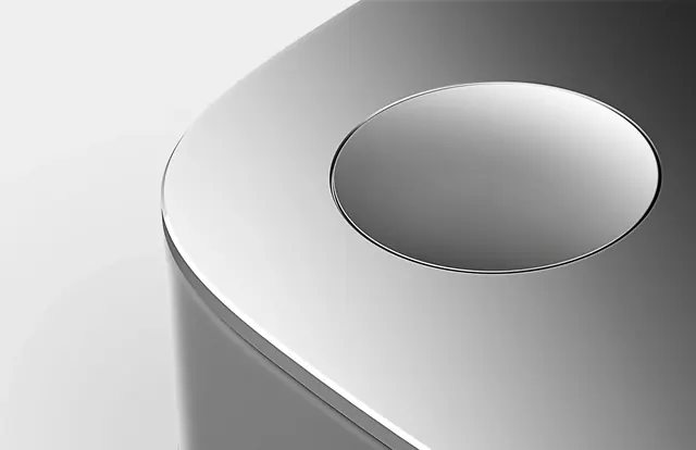 Matte metal device corner macro, minimal, technical, light