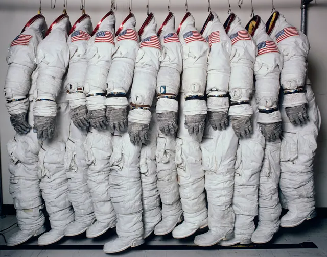 Group of people in white puffer jackets