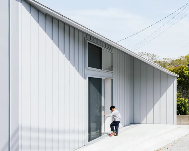 Minimal Japanese house entry, minimal, photographic, light