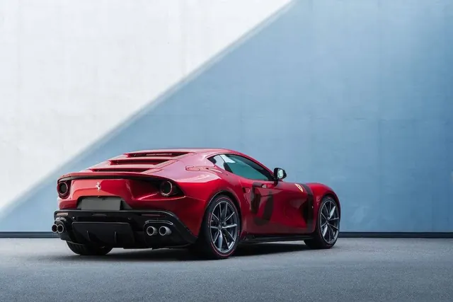 Ferrari Omologata studio profile, minimal, photographic, light