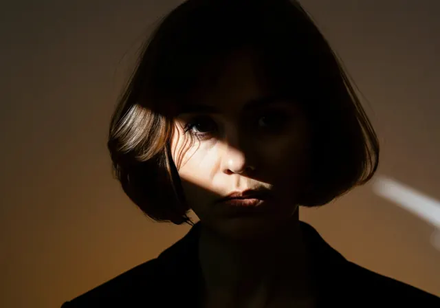 Chiaroscuro Portrait, minimal, photographic, dark