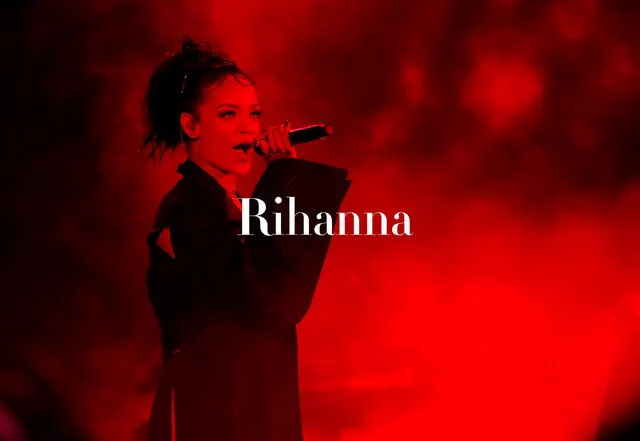 Rihanna Performance Wordmark, photographic, luxury, vibrant