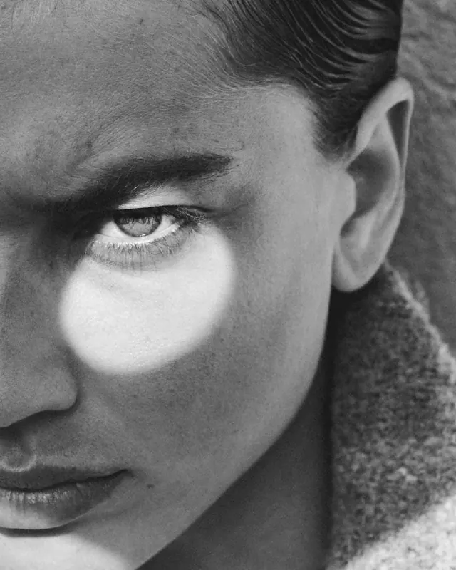 Monochrome Portrait Close-up, monochrome, photographic, monochrome