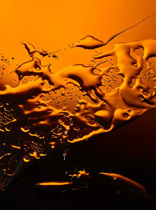 Amber liquid macro abstract, abstract, photographic, warm