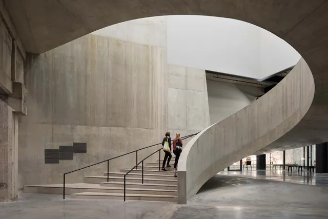Modernist Concrete Architecture Interior, minimal, brutalist, monochrome