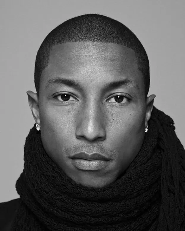 Monochrome portrait with knit scarf, minimal, photographic, monochrome