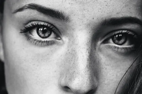 Monochrome Close-up Portrait, monochrome, photographic, monochrome