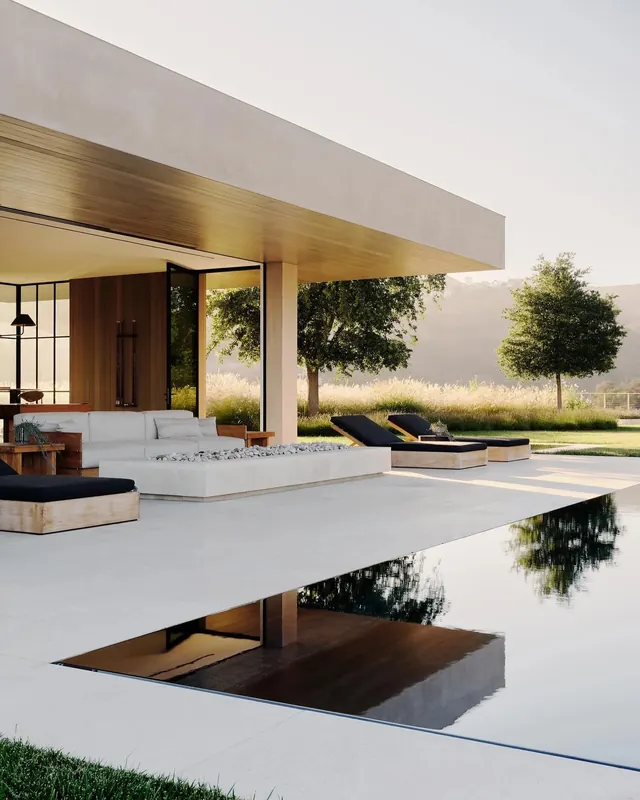 Modernist Architectural Interior, minimal, luxury, light