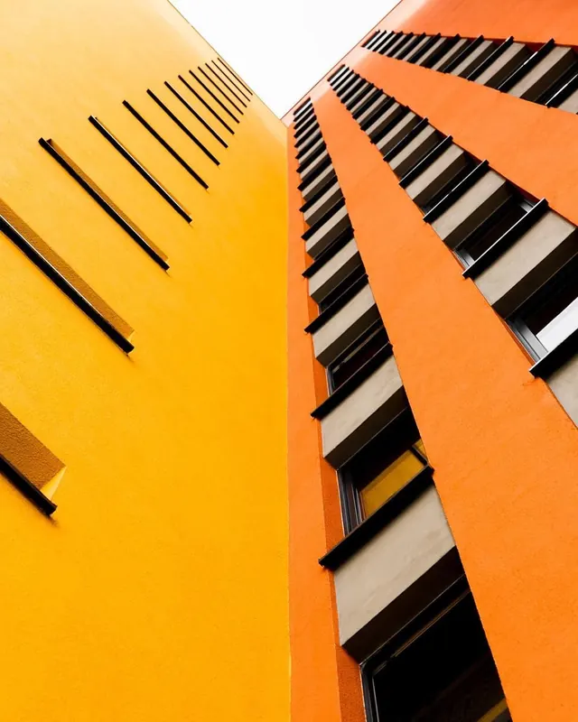 Modern Architectural Perspective, geometric, abstract, vibrant