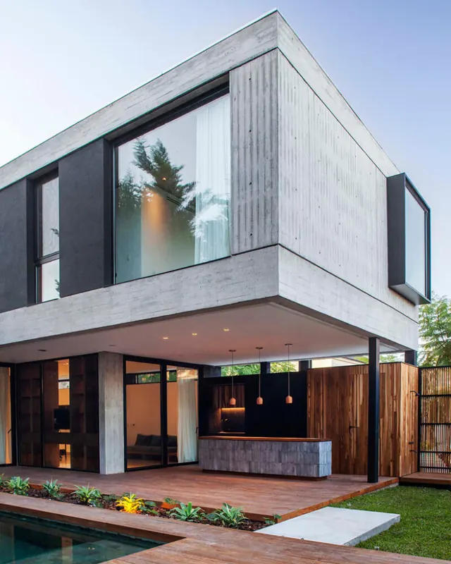 Modernist Residential Architecture, minimal, photographic, muted