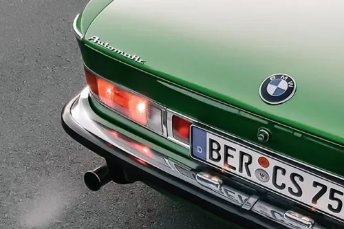 Vintage BMW Car Detail, retro, photographic, vibrant