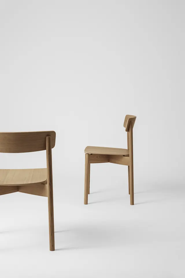 Cross Chair product photograph, minimal, organic, light
